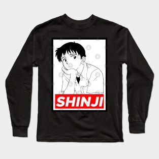 Shinji Ikari  Neon Genesis Evangelion Long Sleeve T-Shirt